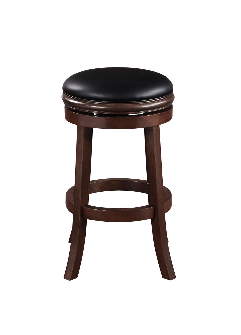 Boraam Height Backless Swivel Bar Stool-Black/Cappuccino, 29-Inch, 1-Pack