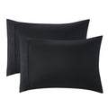 Bedsure King Size Pillow Cases Set Of 2 - Black Polyester Microfiber Pillowcases 2 Pack, Super Soft Pillow Case Cover With Envelop Closure, 20X36 Inches