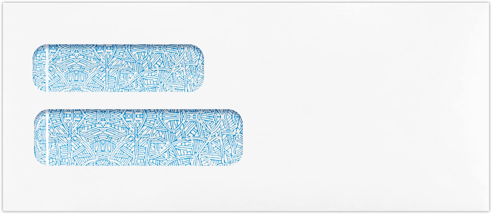 Luxpaper #10 Business Double Window Envelopes | Security Tint | 4 1/8' X 9 1/2' | White | 24Lb. Text | 50 Qty