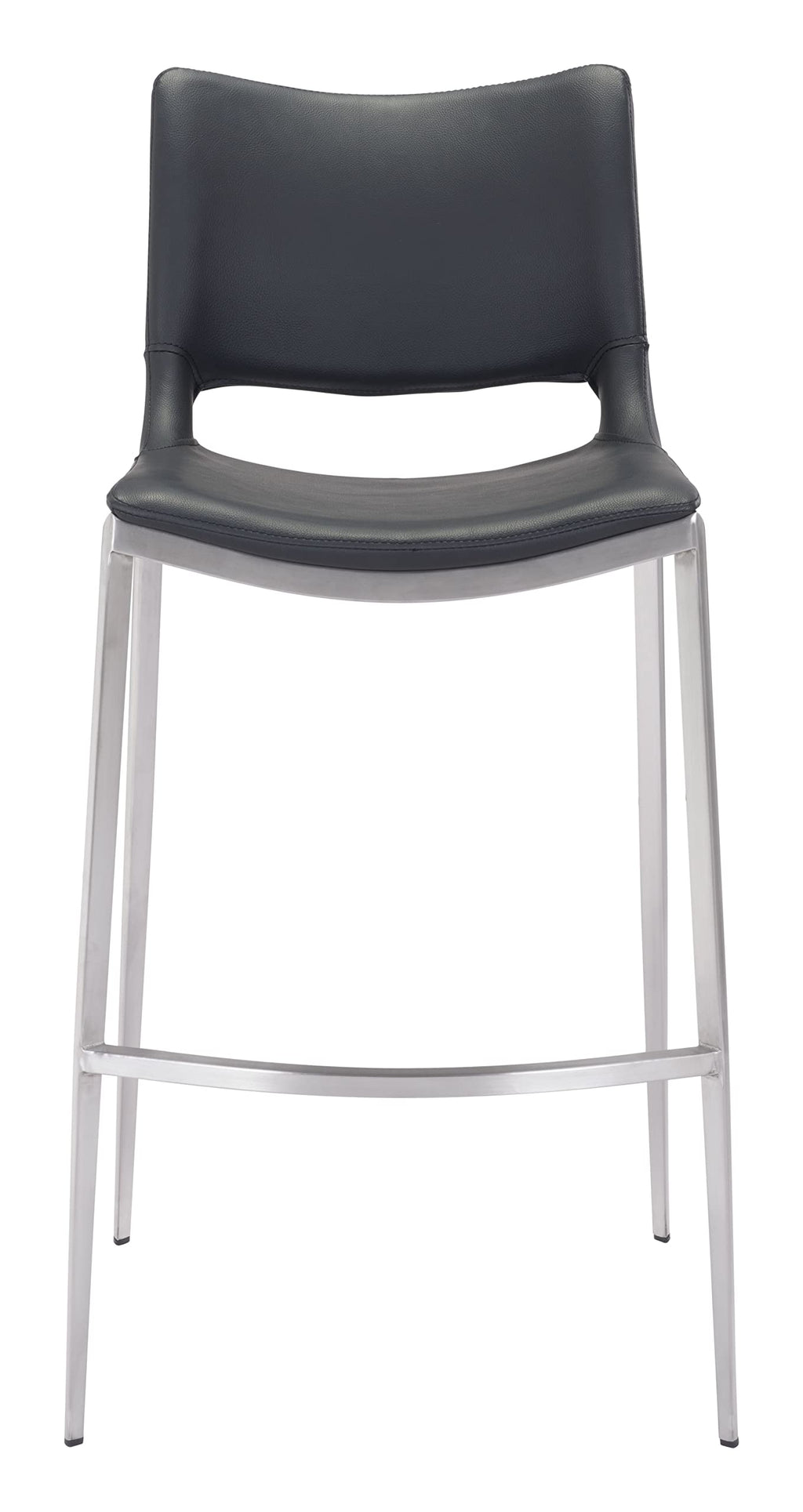 Ace Bar Chair (Set of 2) Black & Silver