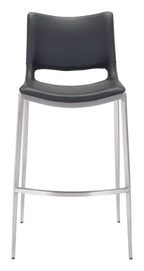 Ace Bar Chair (Set of 2) Black & Silver