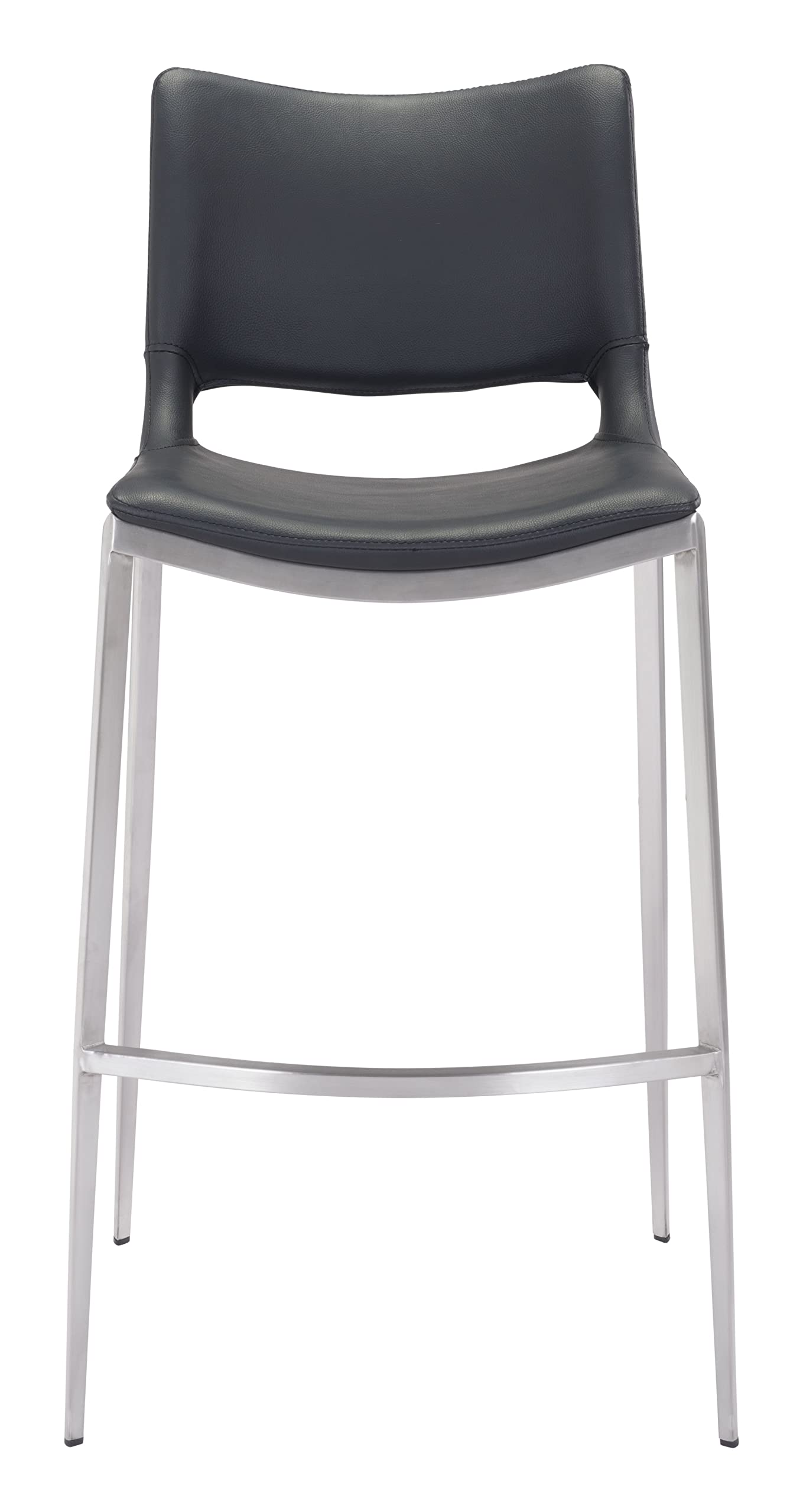 Ace Bar Chair (Set of 2) Black & Silver