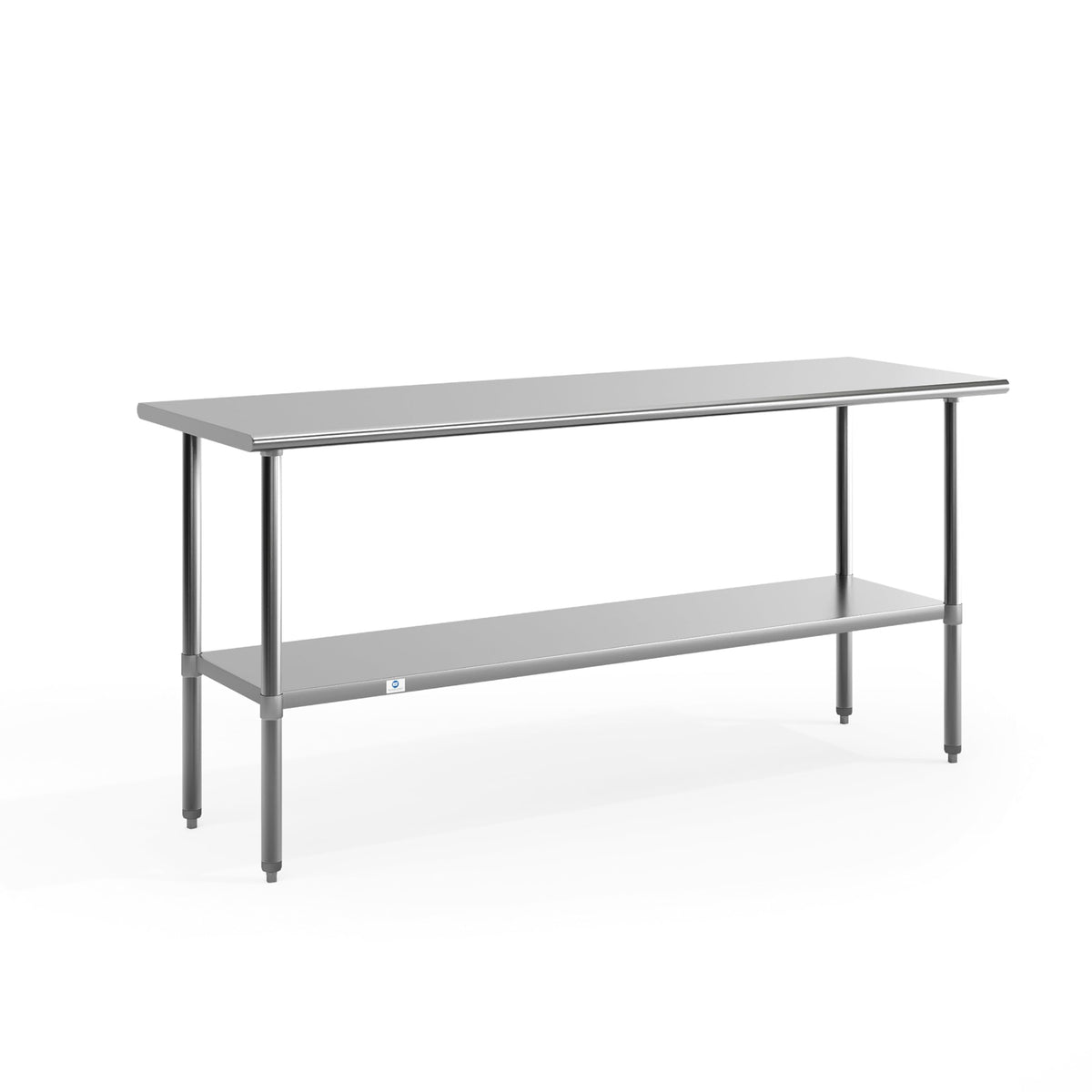 Flash Furniture Reader NSF Certified Stainless Steel Kitchen Prep and Work Table, Commercial Work Table with Undershelf Storage, 72&quot; W x 30&quot; D x 34.5&quot; H, Silver