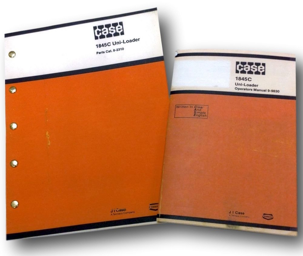 J I Case 1845C Uni Loader Parts And Operators Manual Catalog Skid Steer Assembly