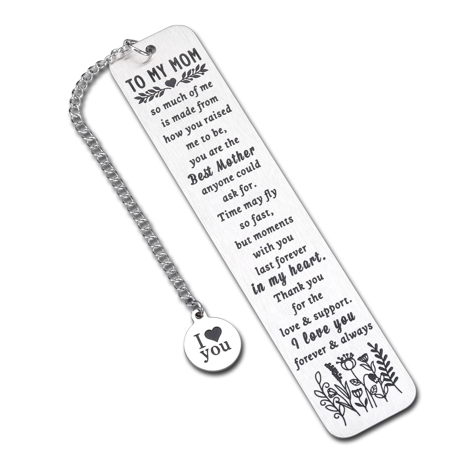 Valentines Day Gifts For Mother, Mothers Day Gifts From Daughter Son Bookmark For Women I Love You Mom Gift Mothers Birthday Val