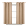 Bgment Curtains 45 Inch Length 2 Panels Set For Bedroom, Grommet Thick Linen Look Burlap Textured Light Filtering Privacy Window Drapes For Farmhouse Living Room, 42 X 45 Inch, Tan