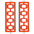 CroBlissful 2 Pcs Mid Century Wall Decor Wood Mid Century Modern Elegance Wall Accents Abstract Wall Decor Geometric Panels for 