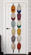 ETOWIFA Hat Rack for Baseball Caps and Organizer Holder [ up to 36 Caps ] Display over the Door or on the Wall Hat Hanger with 2