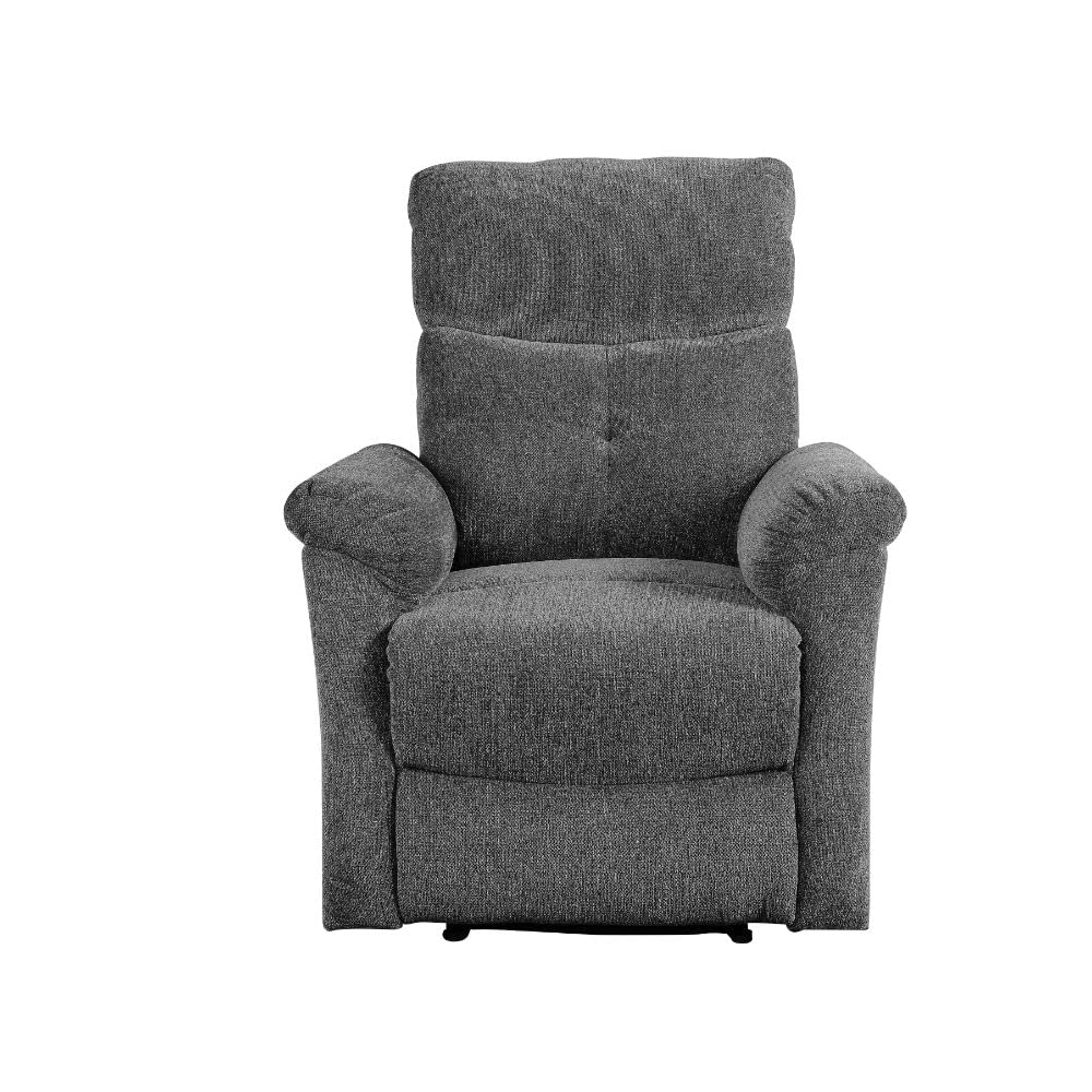Acme Treyton Glide Recliner in Gray Chenille