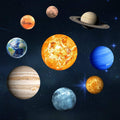 LiveGallery 9pcs Removable Glow in The Dark Planet Wall Stickers Sun Earth and so on Glowing Planets Wall Decals Peel Stick Art 
