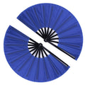 2 Pack Large Folding Hand Fan, Nylon-Cloth Vintage Retro Fabric Fans, Chinese Kung Fu Tai Chi Hand Fan for men/women, Festival, 