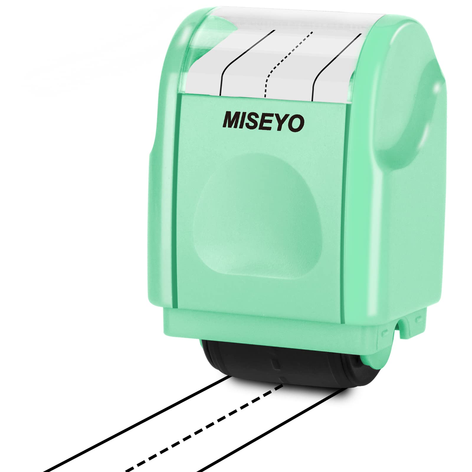 Miseyo Dashed Handwriting Lines Practice Roller Stamp,Self-Inking Line Rolling Stamps For Kids Writing - Mint Green