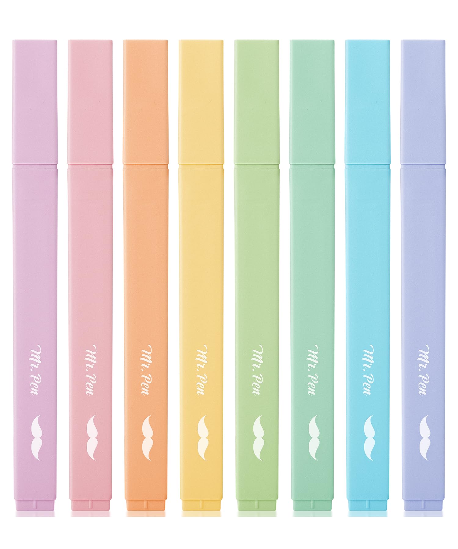 Mr. Pen- Aesthetic Highlighters, 8 Pcs, Chisel Tip, Pastel Colors, Cute Highlighters Assorted Colors