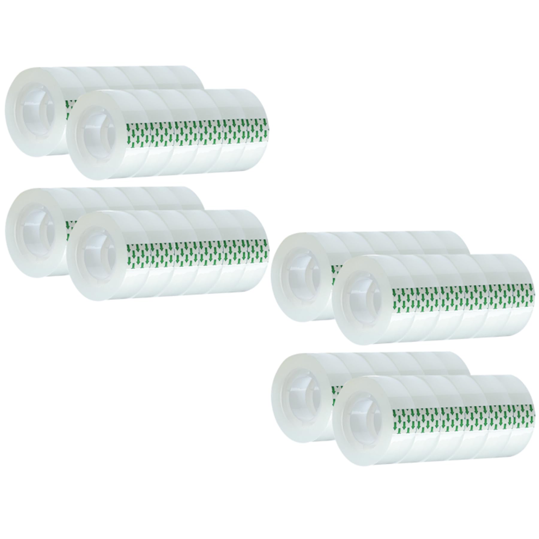 Mjunm 48 Rolls Transparent Tape Refills Rolls 3/4-Inch X 1000 Inch, 1 Inch Core, Clear Gift Wrapping Tape Refill Roll For Office