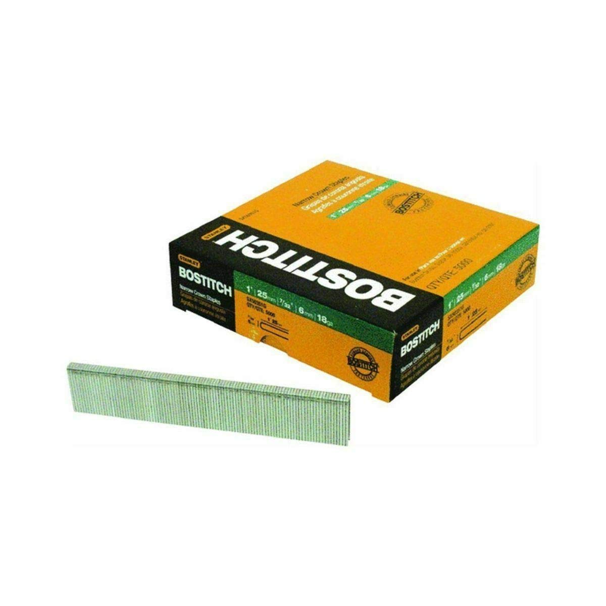 Bostitch 1 In. 18 Gauge 7/32 In. Narrow Crown Finish Staple
