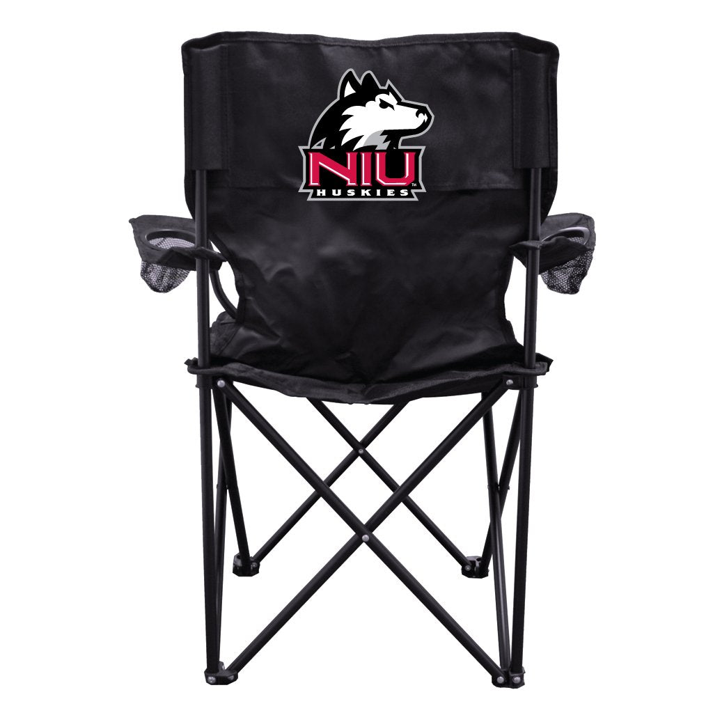 VictoryStore Outdoor Camping Chair - Northern Illinois University Huskies Black Folding Camping Chair with Carry B