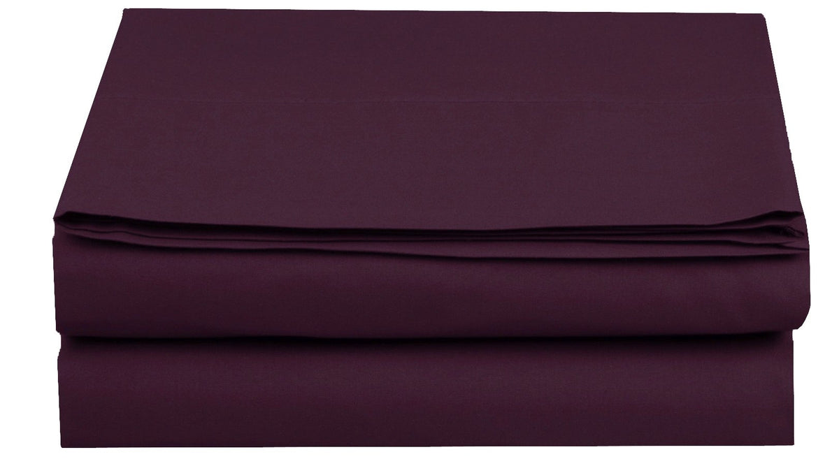 Luxury Fitted Sheet On Amazon Elegant Comfort Wrinkle-Free 1500 Thread Count Egyptian Quality 1-Piece Fitted Sheet, Full Size, Purple