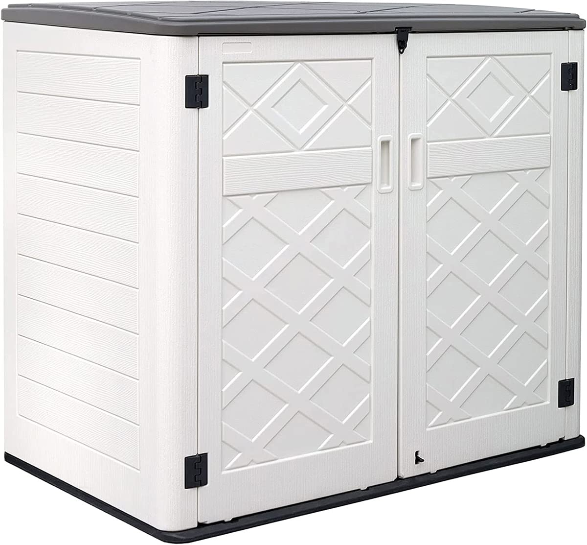 Kinying Larger Outdoor Storage Shed Weather Resistance, Horizontal Storage Box Waterproof For Garden, Patios, Backyards, 48 Cu.F