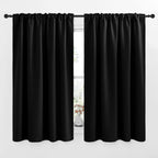 Nicetown Halloween Blackout Curtain Blinds Window Panels - (Black Color) W52 X L54, Double Panels, Thermal Insulated Blackout Dr