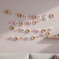 Pinfliers 1St Birthday Decoration Kit, Welcome Baby Home, 6 Months Bday/Kids Room/Naming Ceremony/Backdrop DCor, Pastel Pink,Whi