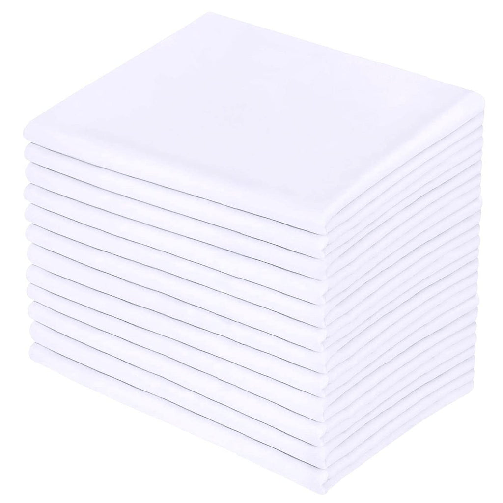 LEISUREWEEK Premium White Pillowcases 12 Pack, Standard Queen Size, Soft Brushed 1800 Thread Count Microfiber, Allergies Free, W