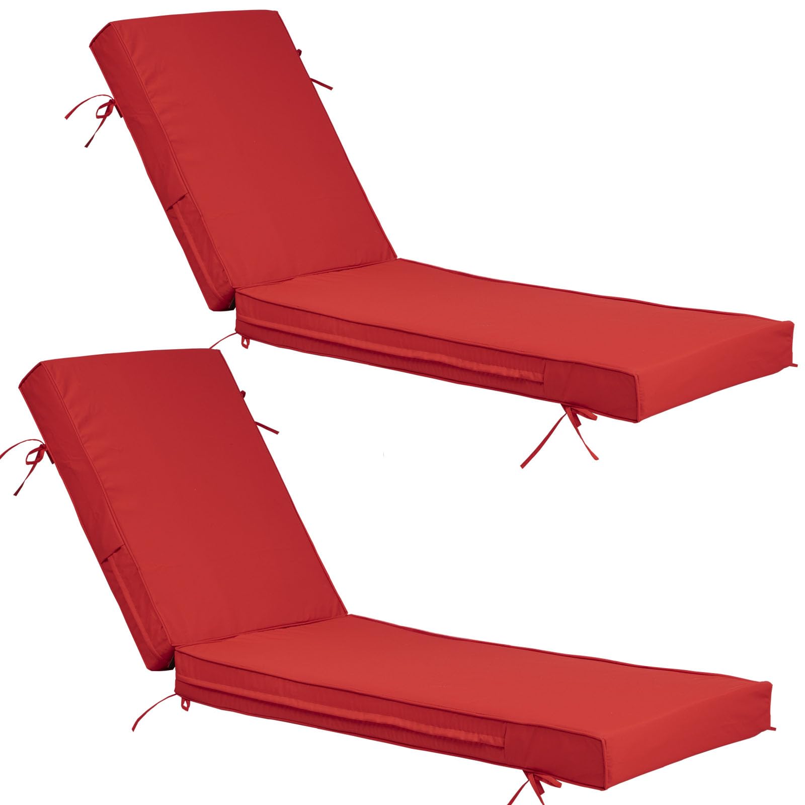 Sxiormhj 2 Pcs Outdoor Chaise Lounge Cushion Waterproof And Sunlight Resistant, Lounge Deck Reclining Chair Cushions For Patio F