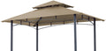 SCOCANOPY 8x5FT Replacement Canopy Grill BBQ Gazebo Roof Top, for Gazebo Model L-GG001PST-F,(Khaki)