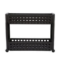 Cutting Edge 2 Layer Slim Storage Rack With Wheels  Dark Brown