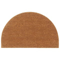 vidaXL Door Mat Natural Half Round 19.7inchx31.5inch Tufted Coir