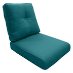 Belord Patio Furniture Cushions With Removable Cover, 1 Pair Of Peacock Blue Cushions Including 1 Seat Cushion And 1 Back Cushio