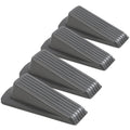 4 Pack Door Stoppers For Bottom Of Door, Gray 4.8X2.2X1.3In Door Stops, Rubber Door Stopper Wedge, Sturdy Stackable Door Stops F