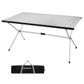 KingCamp Camping Table Roll up Aluminum Folding Table Lightweight Large Portable Foldable Camp Table for Picnic Camping Barbecue