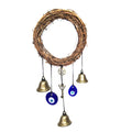 Witch Bells for Door Knob Protection,Witchy Wicca Decor Clear Negative Energies with Blue Evil Eyes for Home Garden Courtyard De