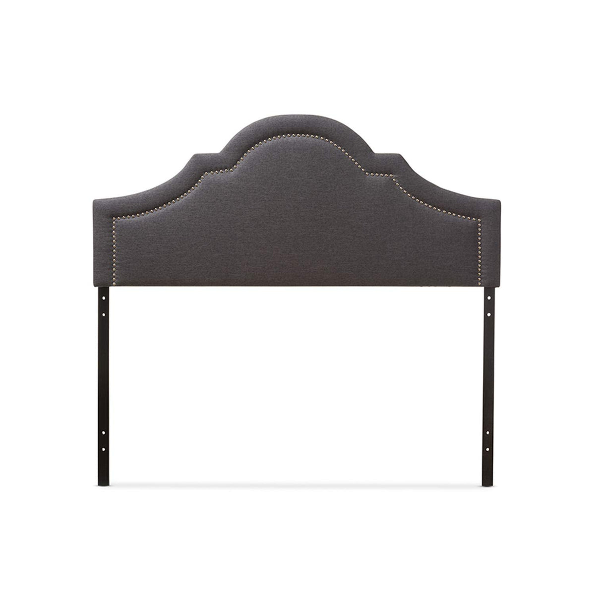 Baxton Studio Rita Upholstered King Headboard in Dark Gray