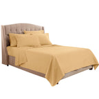 Clara Clark Queen Sheets, 6 Piece Set - Hotel Luxury Sheets For Queen Size Bed, Super Soft Bedding Sheets & Pillowcases, Queen Size Sheets, Camel Gold