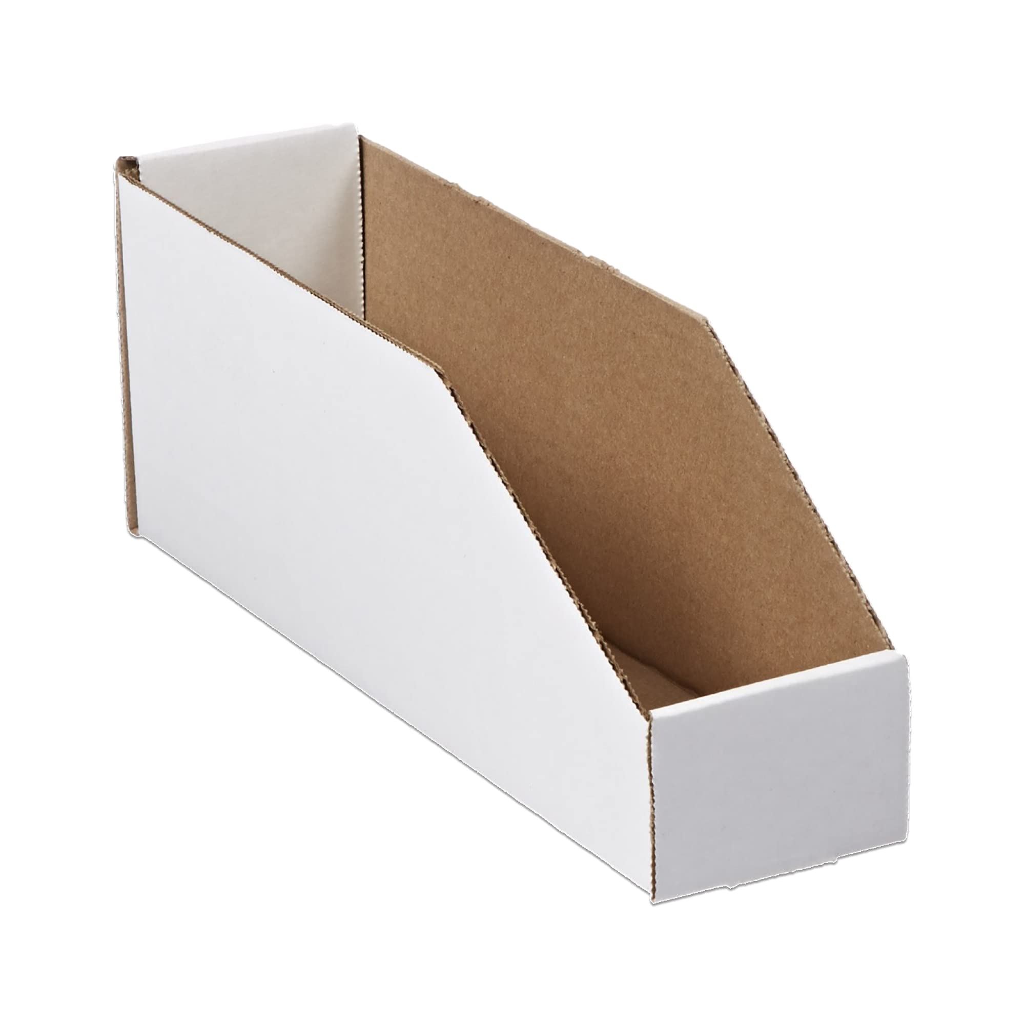 Aviditi Corrugated Cardboard Storage Bins Holder 3' X 12' X 4.5' (50 Pack), Open Top Durable And Ideal For Organizing Parts B