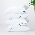 Waterproof Pillow Protector Standard Size With Zipper, Premium Viscose Made From Bamboo Terry White Pillow Cases, Noiseless Brea
