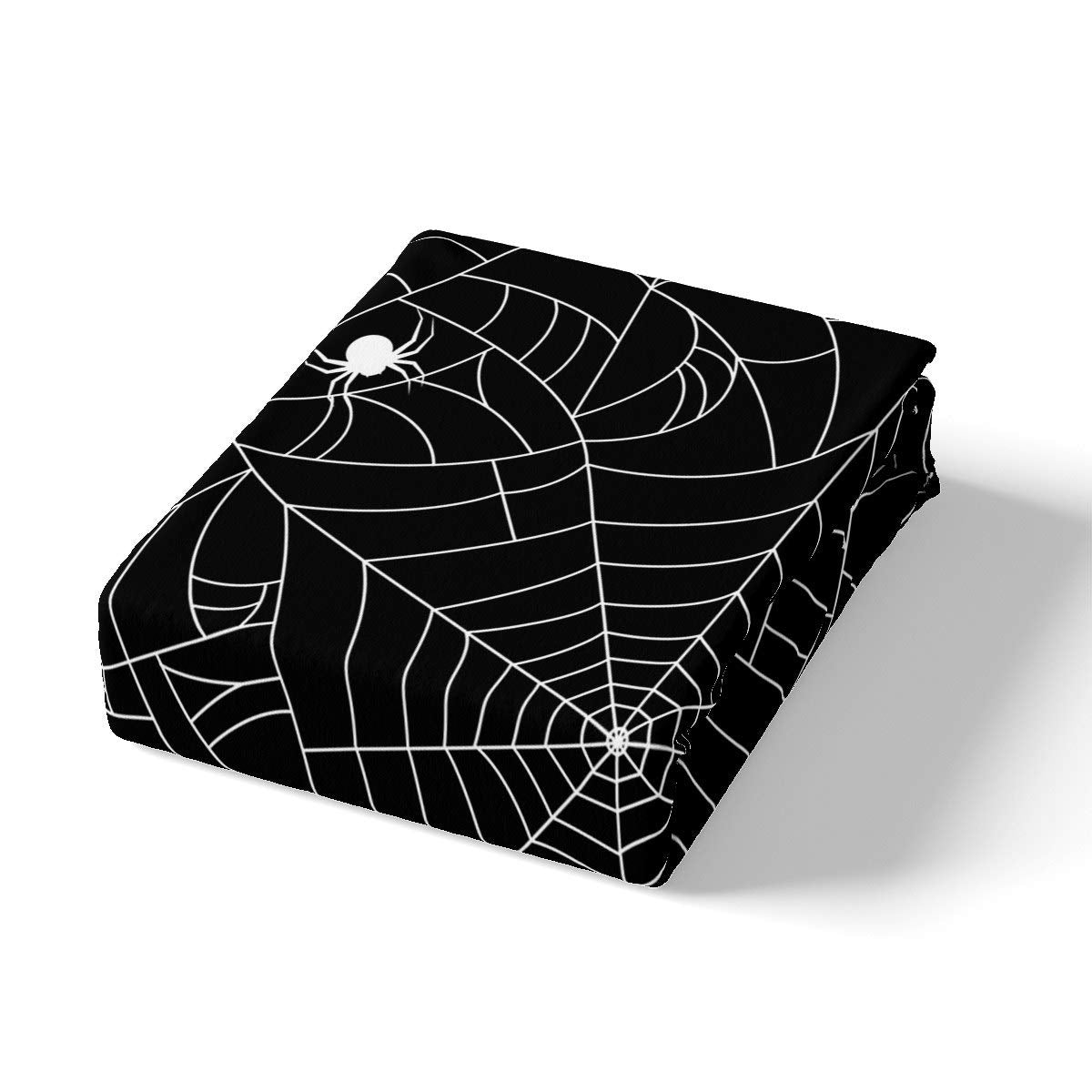 Feelyou Boys Spider Web Printed Bedding Set For Kids Children Halloween Themed Bed Sheet Set Decorative Scary Spider Pattern Fit