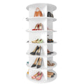 SpaceAid 6 Tier Rotating Shoe Rack Tower, Spinning Shoe Display Lazy Susan, Revolving 360 Shoe Rack Storage Round Carousel, Vert