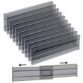 Organize Your Drawers With These Adjustable Transparent Black Dividers (4/6/8/10 Pack Options)