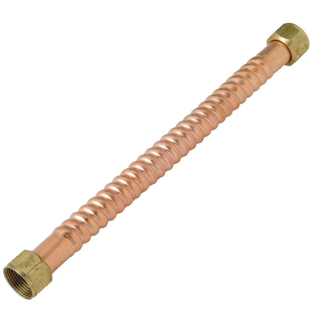 Plumb Shop Brasscraft Wb00-18N Flex Water Heater Connector, 3/4 In, Fip, 18 In L, 125 Psi, Polypropylene, Brass And Rubber, Copp