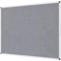 Viz-Pro Large Fabric Bulletin Board/Foldable Notice Board Felt Gray, 60 X 48 Inches, Silver Aluminium Frame