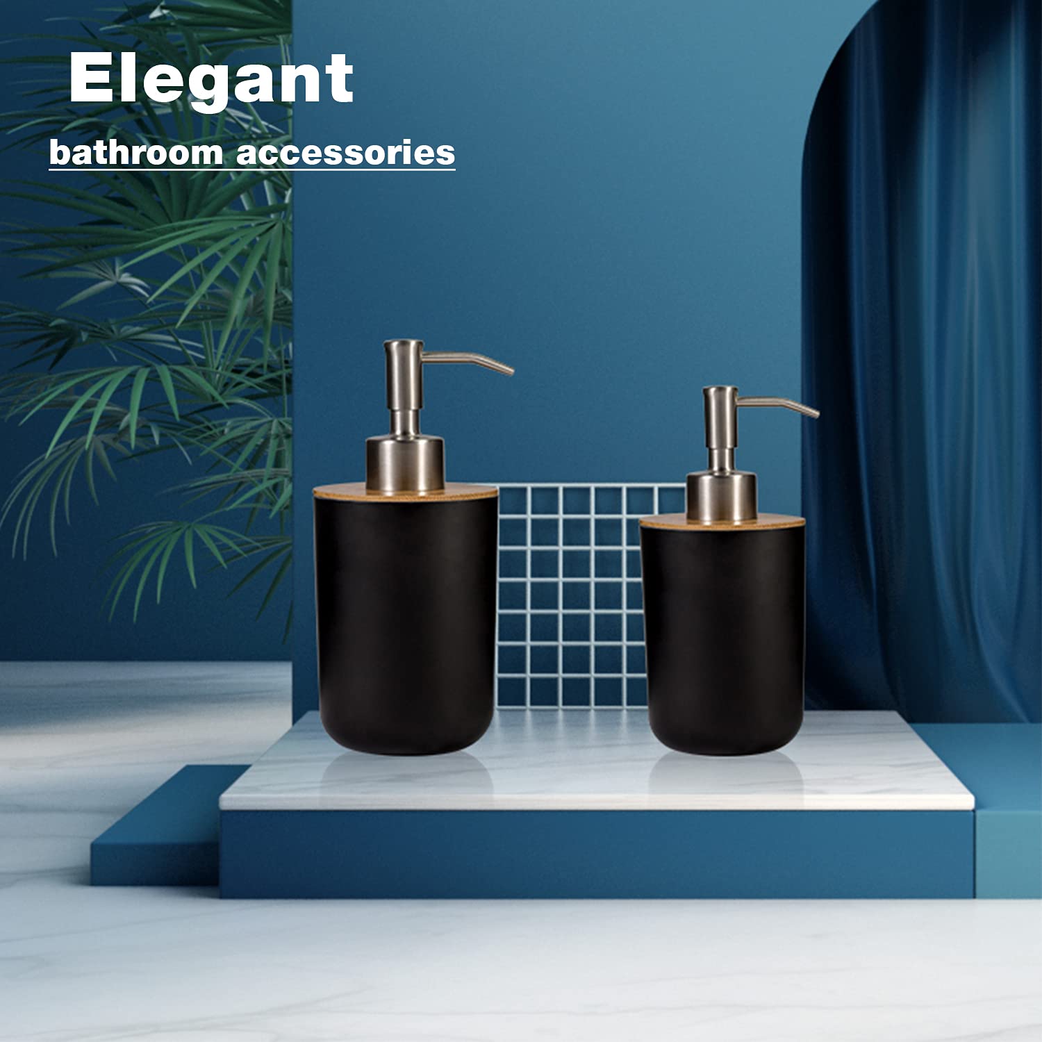 Sansnow 7Oz / 200Ml Cool Hand Soap & Lotion Dispenser Eco-Friendly Material, Black/S