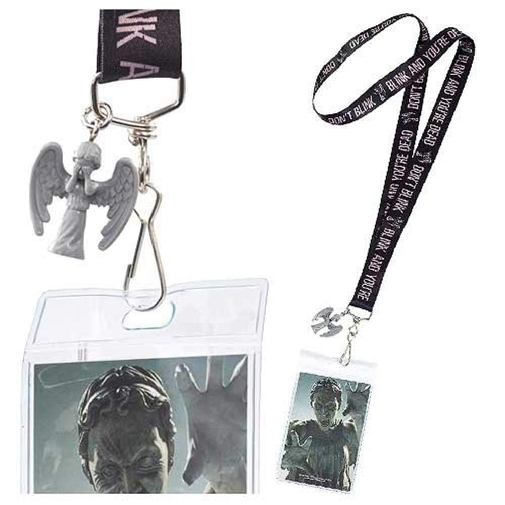 Underground Toys Doctor Who Lanyard Don'T Blink With 3D Weeping Angel Charm