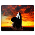 Nicokee Whale Rectangle Gaming Mousepad Ocean Orca Whale Jump Fire Sky Mouse Pad Mouse Mat For Computer Desk Laptop Office 9.5 X