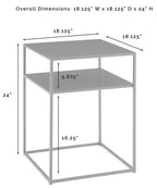 Crosley Furniture Braxton Small Side End Table with Storage Shelf for Living Room, Matte Black