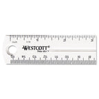 Westcott Acme Durable Plastic 6-Inch Clear Ruler (Acm45016)