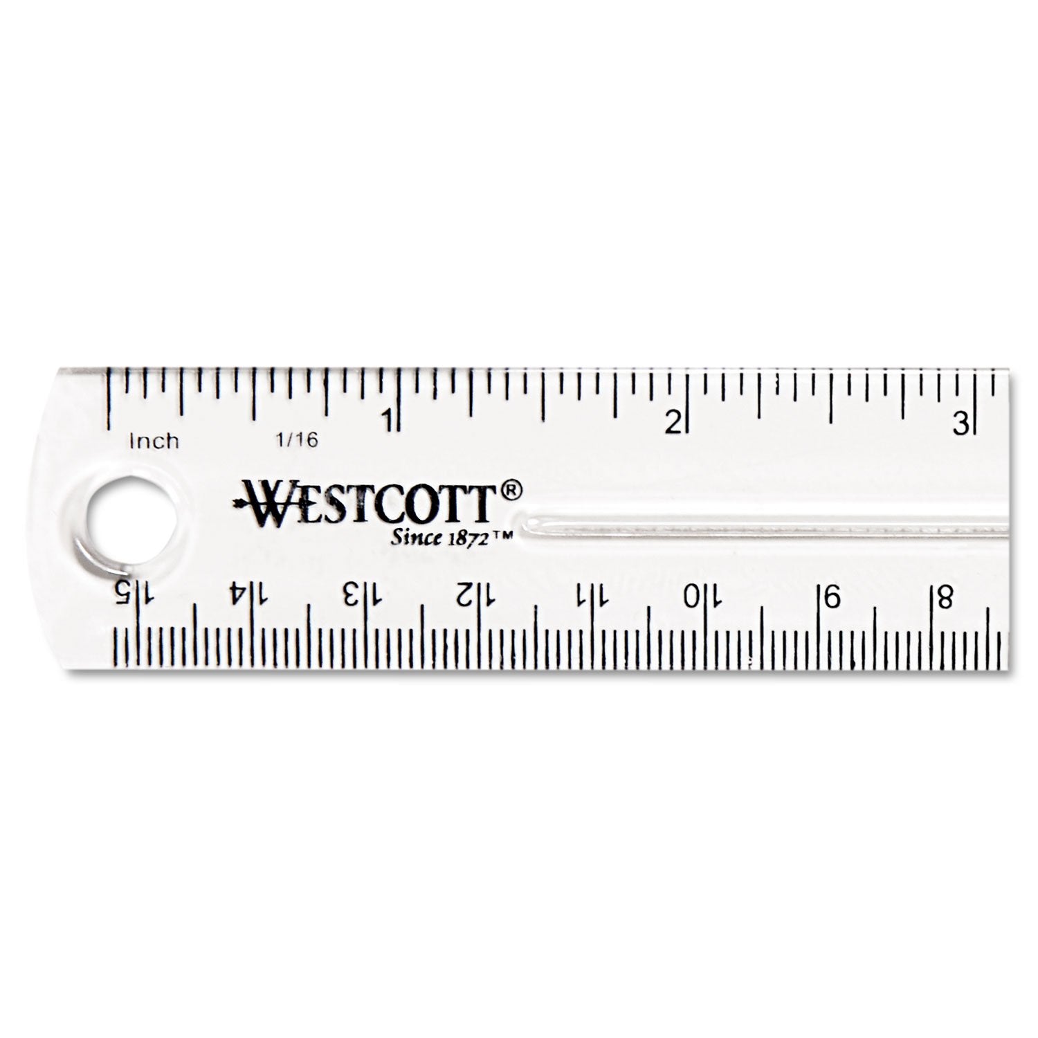 Westcott Acme Durable Plastic 6-Inch Clear Ruler (Acm45016)