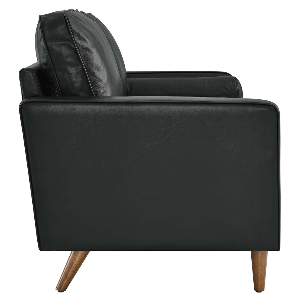 Modway EEI-5870-BLK Valour Leather Loveseat, Black
