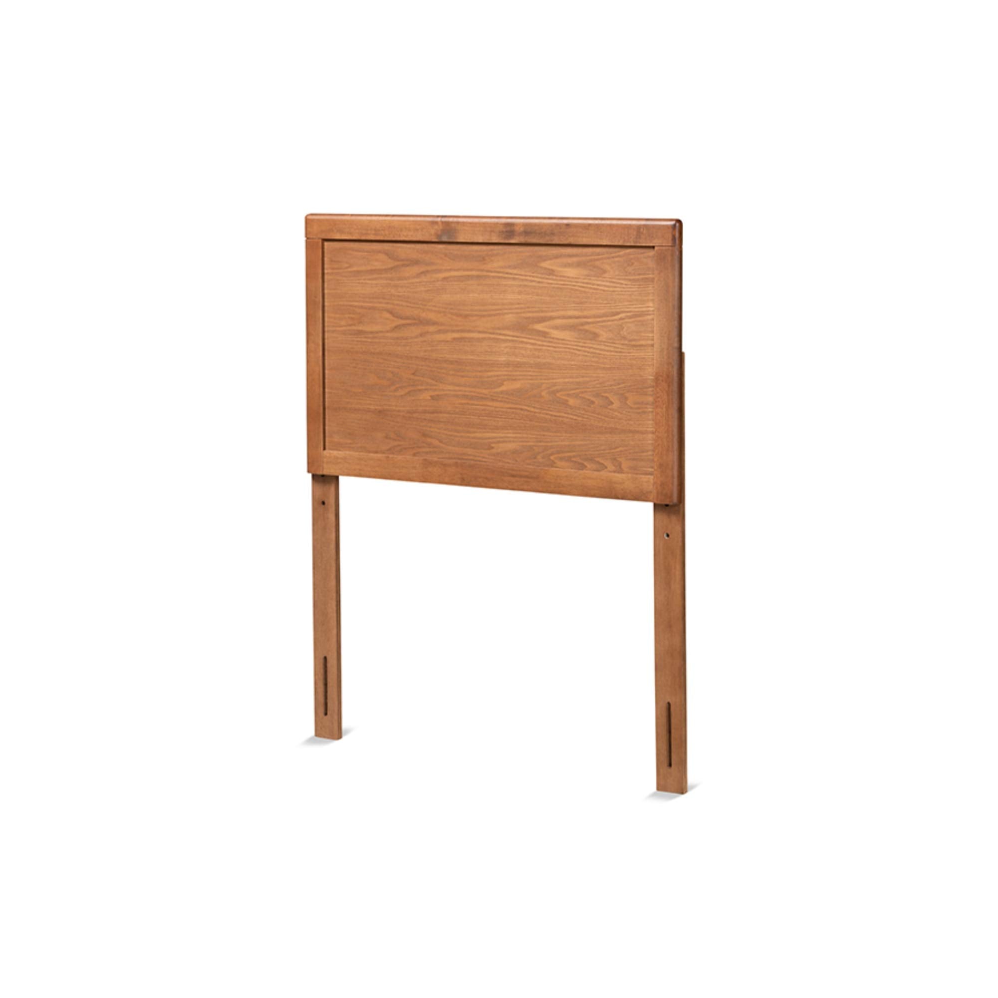 Baxton Studio Raya Mid-Century Modern Walnut Brown Finished Wood Twin Size Headboard